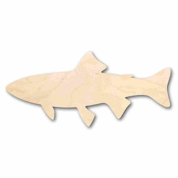 Unfinished Wood Trout Fish Shape - Fishing - Craft - up to 46" DIY 3" / 1/2"
