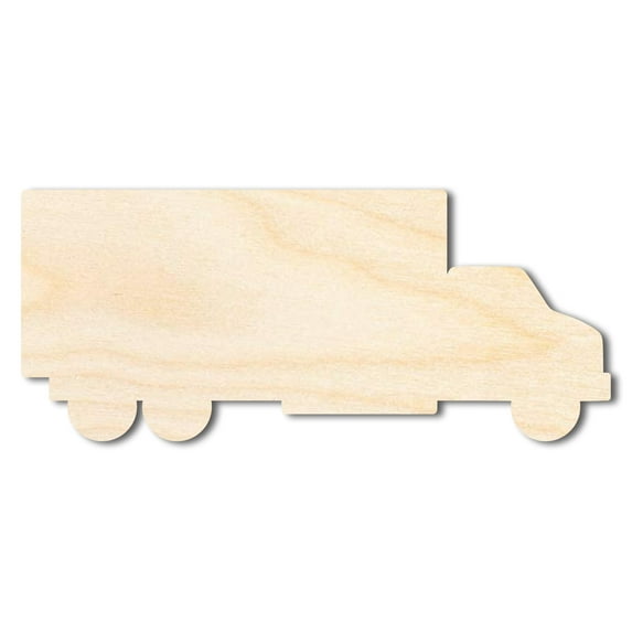 Unfinished Wood Truck Van Shape - Craft - up to 46" DIY 6" / 1/2"