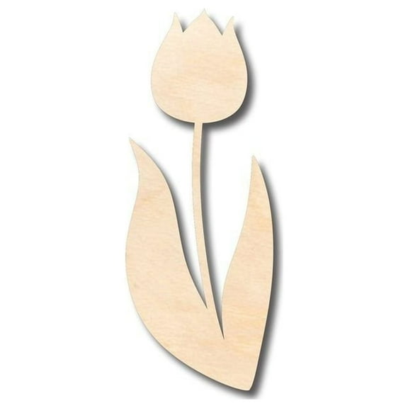 Unfinished Wood Tulip Shape - Spring - Flower - Craft - up to 46" DIY 8" / 1/4"
