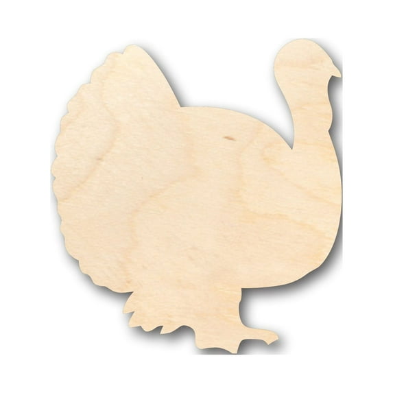 Unfinished Wood Turkey Shape - Craft - up to 46" DIY 12" / 1"