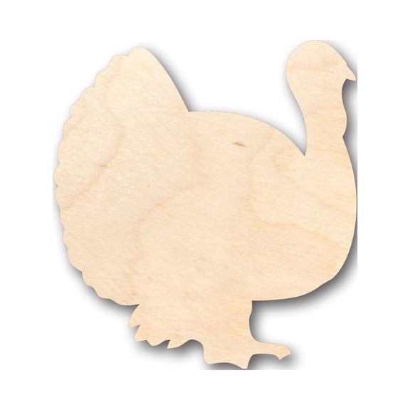 Unfinished Wood Turkey Shape - Craft - up to 46" DIY 4" / 1/4"