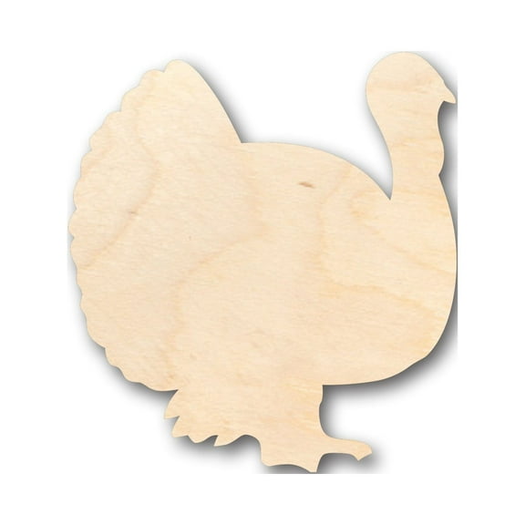 Unfinished Wood Turkey Shape - Craft - up to 46" DIY 7" / 1/2"