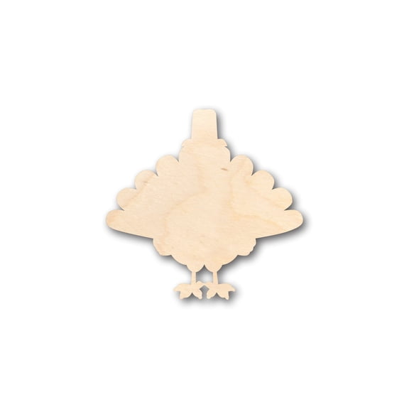 Unfinished Wood Turkey Thanksgiving Pilgrim Shape - Craft - up to 46" DIY 3" / 1/2"