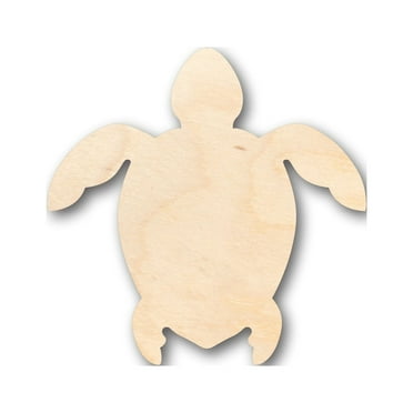 Unfinished Wood Turtle Shape - Craft - up to 46" DIY 5" / 1/2"