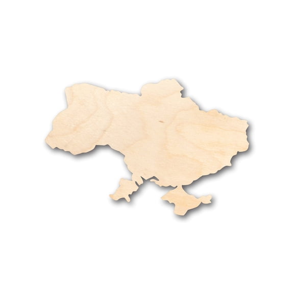 Unfinished Wood Ukraine Shape - Country - Craft - up to 46"  DIY 24" / 1/2"
