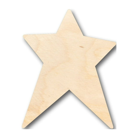 Unfinished Wood Unbalanced Star Shape - Craft - up to 46" DIY 3" / 1/2"
