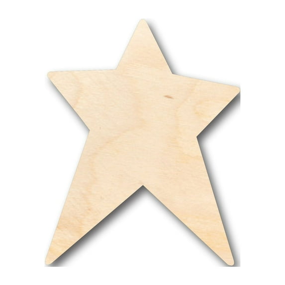 Unfinished Wood Unbalanced Star Shape - Craft - up to 46" DIY 7" / 1/2"