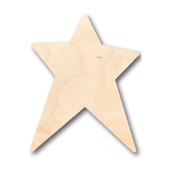 Unfinished Wood Unbalanced Star Shape - Craft - up to 46" DIY 8" / 1/4"