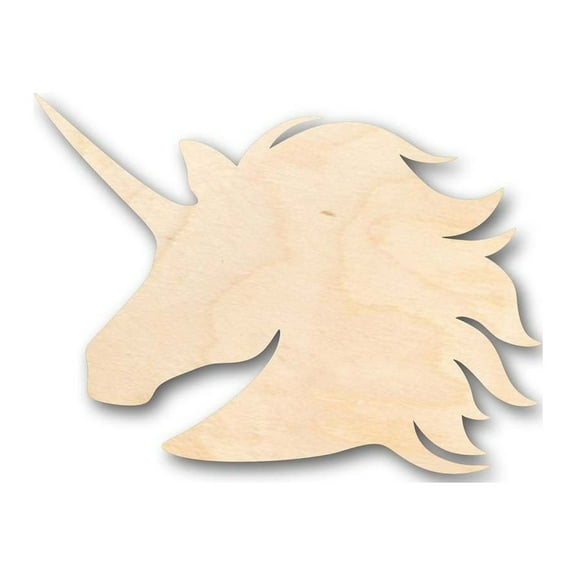 Unfinished Wood Unicorn Shape - Mythical - Beast - Craft - up to 46" DIY 12" / 1/8"