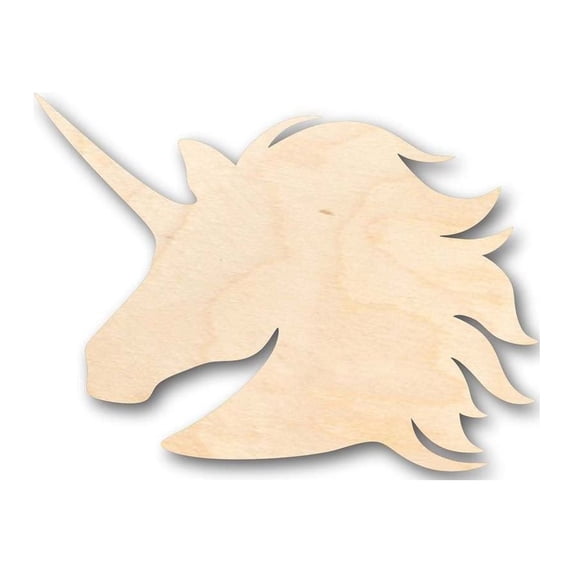 Unfinished Wood Unicorn Shape - Mythical - Beast - Craft - up to 46" DIY 7" / 1/4"