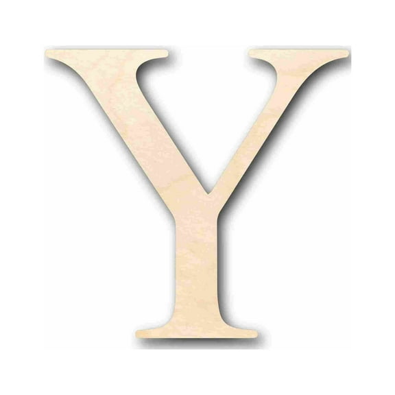 Unfinished Wood Upsilon Silhouette - Craft- up to 46" DIY 8" / 1/2"