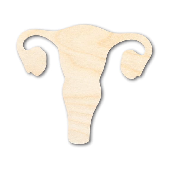 Unfinished Wood Uterus Shape | DIY Craft Cutout 42" / 3/4"