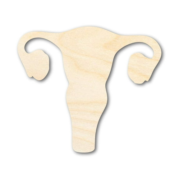 Unfinished Wood Uterus Shape | DIY Craft Cutout | up to 46" DIY 7" / 1/8"