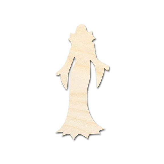 Unfinished Wood Vampiress Shape | Craft Cutout | up to 46" DIY 5" / 1/4"