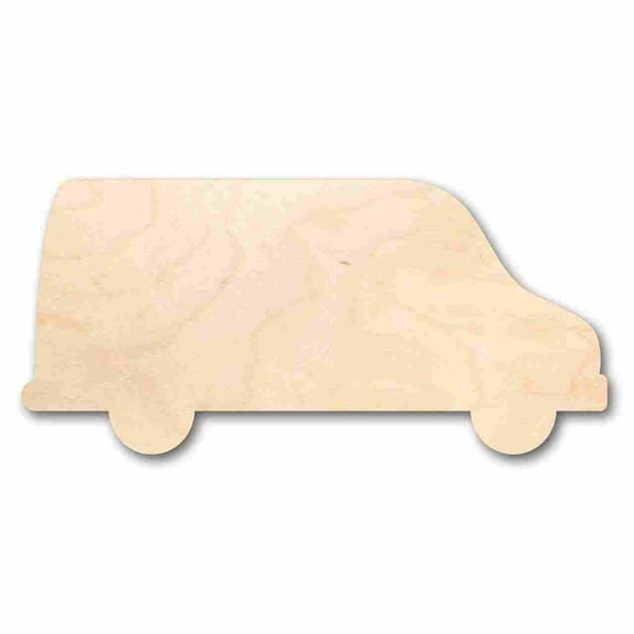 Unfinished Wood Van Shape - Craft - up to 46" DIY 6" / 1/4"
