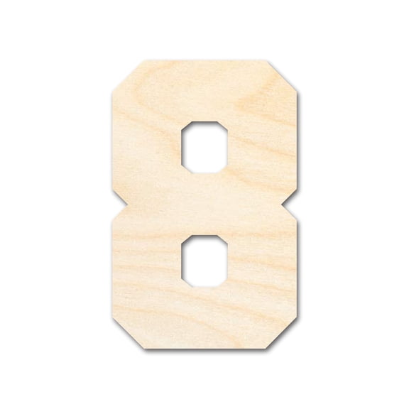 Unfinished Wood Varisty Number Eight Shape 20" / 1/8"