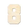 thumbnail image 1 of Unfinished Wood Varisty Number Eight Shape 7" / 1/2", 1 of 3