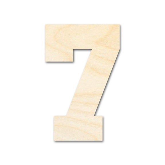 Unfinished Wood Varisty Number Seven Shape 3" / 1/8"
