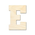 thumbnail image 1 of Unfinished Wood Varsity Team Font - E Shape | DIY Craft Cutout 8" / 1/4", 1 of 3