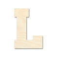 thumbnail image 1 of Unfinished Wood Varsity Team Font - L Shape | DIY Craft Cutout 3" / 1/8", 1 of 3