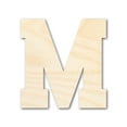 thumbnail image 1 of Unfinished Wood Varsity Team Font - M Shape | DIY Craft Cutout 33" / 1/2", 1 of 3