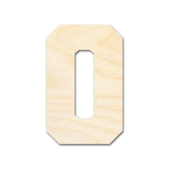 Unfinished Wood Varsity Team Font - O Shape | DIY Craft Cutout 10" / 1/8"