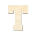 thumbnail image 1 of Unfinished Wood Varsity Team Font - T Shape | DIY Craft Cutout 18" / 1/8", 1 of 3