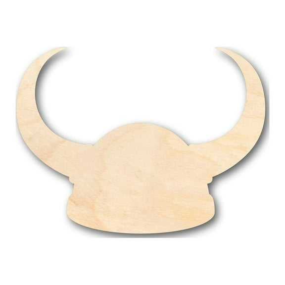 Unfinished Wood Viking Hat Shape - Football - History - Craft - up to 46" DIY 3" / 1/8"