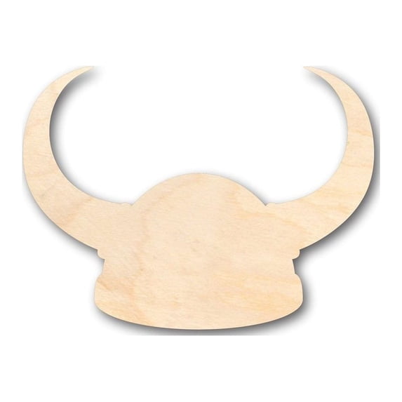 Unfinished Wood Viking Hat Shape - Football - History - Craft - up to 46" DIY 5" / 1/4"