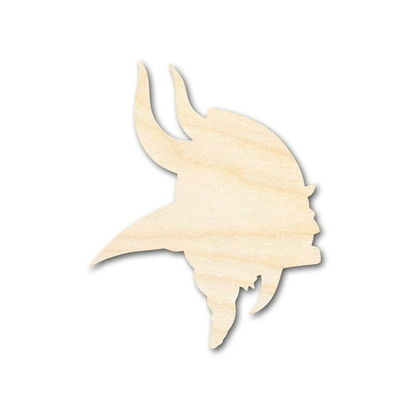 Unfinished Wood Viking Mascot Shape 5" / 1/8"