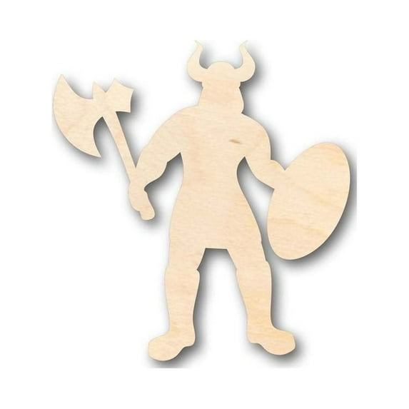 Unfinished Wood Viking Warrior Shape - Berserker - History - Craft - up to 46" DIY 16" / 1"