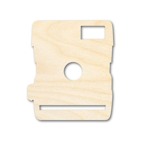 Unfinished Wood Vintage Camera Shape 33" / 1"