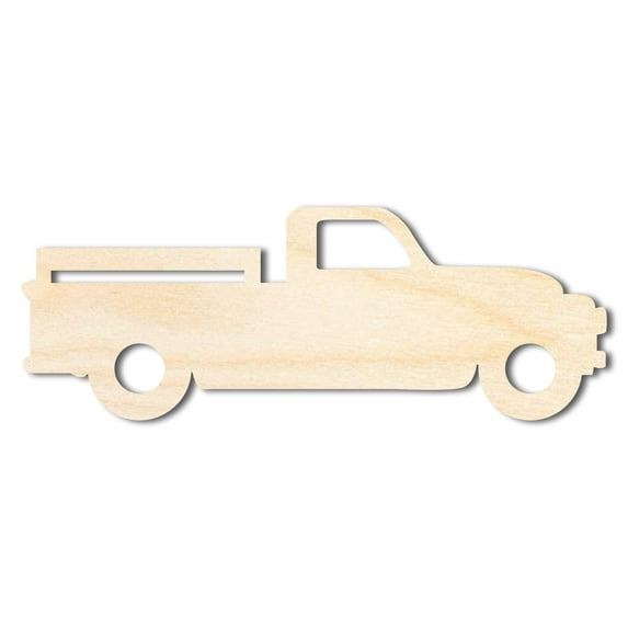 Unfinished Wood Vintage Pickup Truck Shape - Vehicle Truck Craft - up to 46" DIY 46" / 1"