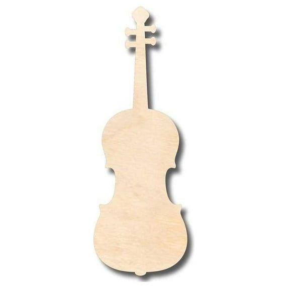 Unfinished Wood Violin Shape - Music - Craft - up to 46" DIY 8" / 1/8"