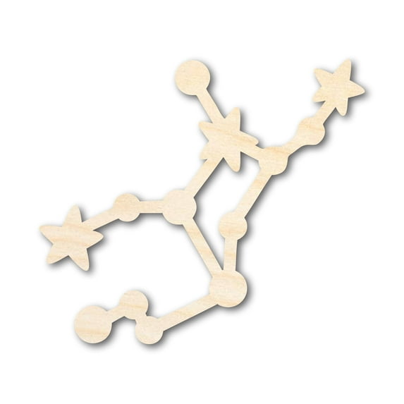 Unfinished Wood Virgo Constellation Shape - Zodiac Craft - up to 46" 16" / 1/2"