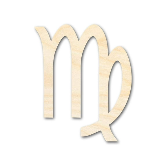 Unfinished Wood Virgo Sign Shape - Zodiac Craft - up to 46" 5" / 1/2"