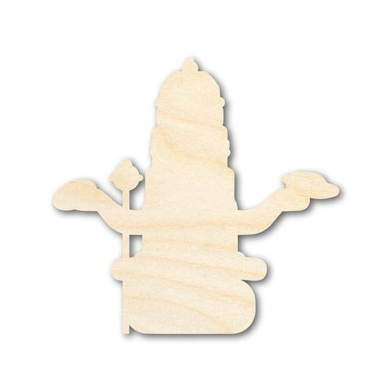 Unfinished Wood Vishnu Shape - Craft - up to 46" 8" / 1/2"