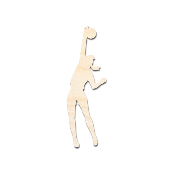 Unfinished Wood Volleyball Serve Shape | DIY Craft Cutout | up to 46" DIY 36" / 1/2"