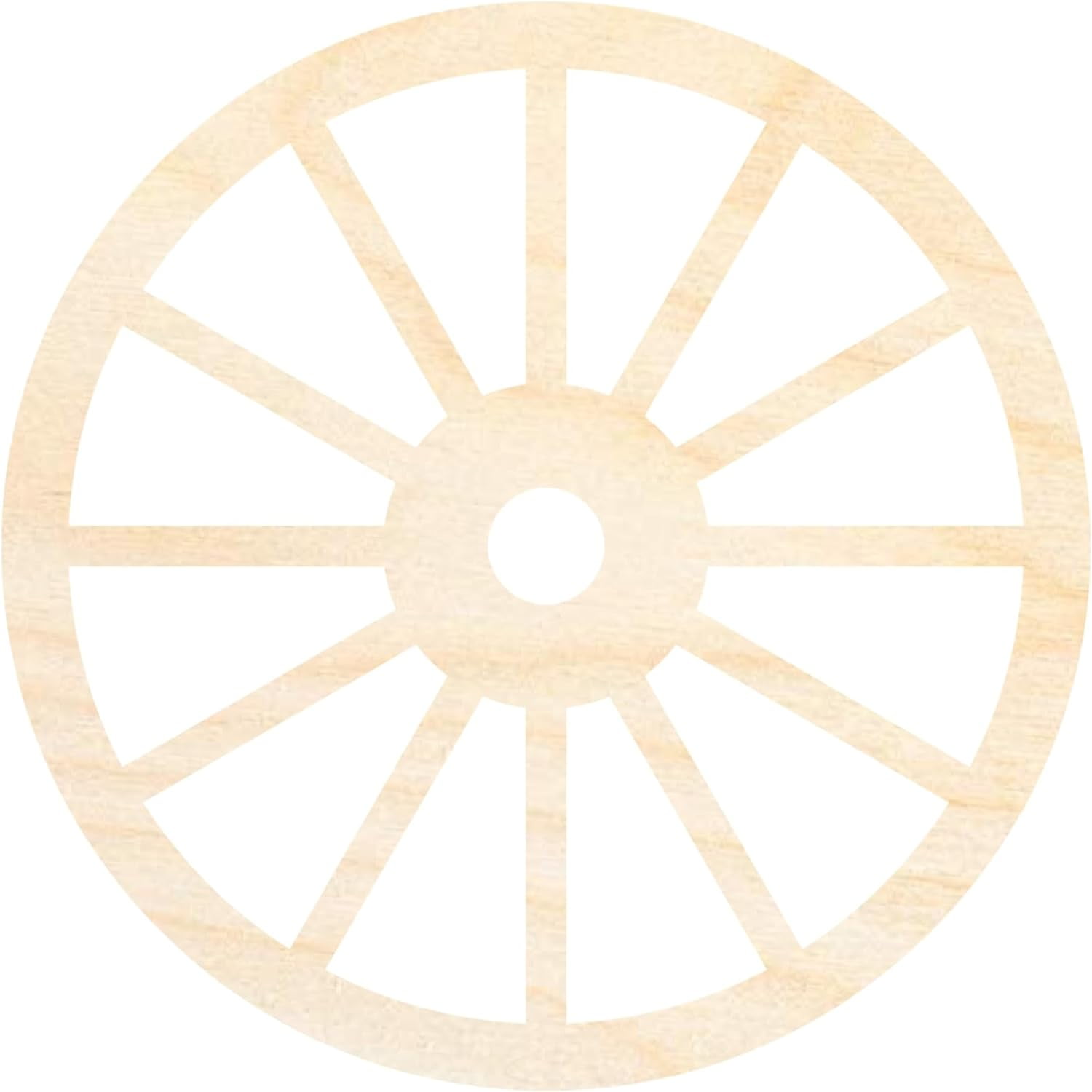 Unfinished Wood Wagon Wheel Shape | Rustic Farmhouse | DIY Craft Cutout ...
