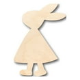 thumbnail image 1 of Unfinished Wood Walking Female Rabbit Shape - Craft - up to 46" DIY 4" / 1/4", 1 of 3