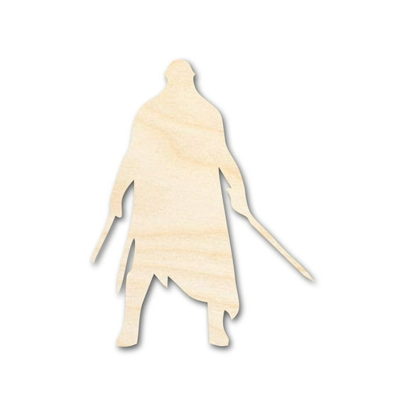 Unfinished Wood Warrior Shape - Craft - up to 46" 6" / 1/2"