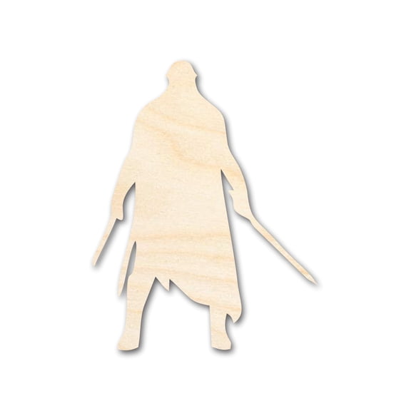 Unfinished Wood Warrior Shape - Craft - up to 46" 7" / 1/2"