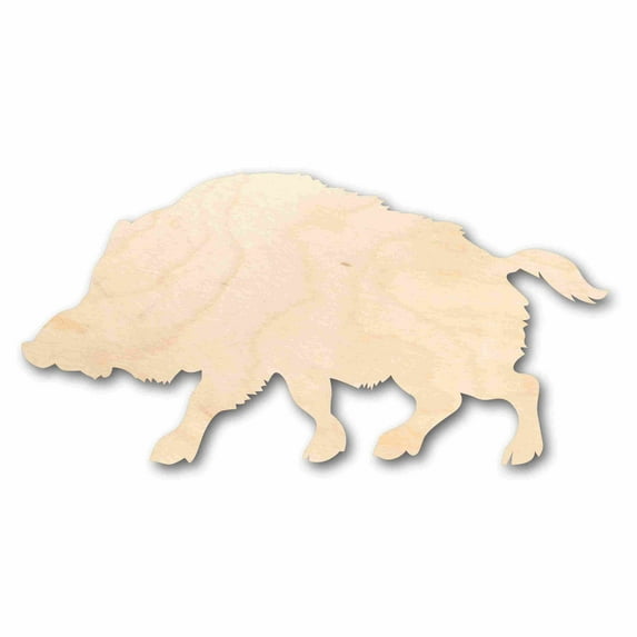 Unfinished Wood Warthog Wild Pig Silhouette - Craft- up to 46" DIY 5" / 1/8"