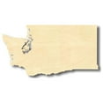 thumbnail image 1 of Unfinished Wood Washington Shape - State - Craft - up to 46" DIY 3" / 1/2", 1 of 3