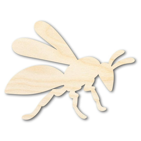 Unfinished Wood Wasp Silhouette Shape - Craft - up to 46" DIY 10" / 1/2"