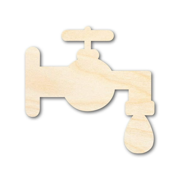 Unfinished Wood Water Spout Silhouette - Craft - up to 46" DIY 12" / 1"