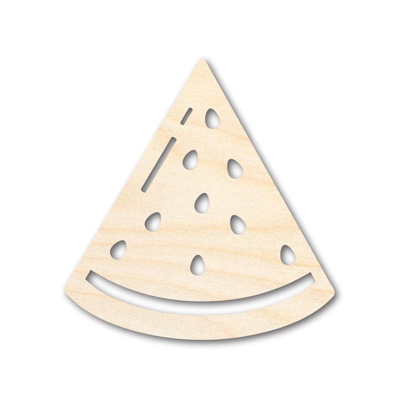 Unfinished Wood Watermelon Slice Shape | DIY Craft Cutout 33" / 1/2"