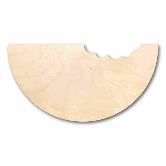 Unfinished Wood Watermelon Slice with Bite Silhouette - Craft- up to 46" DIY 7" / 1/4"