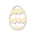 thumbnail image 1 of Unfinished Wood Wavy Striped Egg Shape - Easter Craft - up to 46" DIY 18" / 1/8", 1 of 4