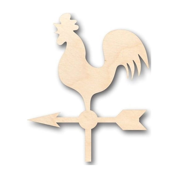Unfinished Wood Weather Vane Shape - Farm - Garden - Craft - up to 24" DIY 46" / 3/4"